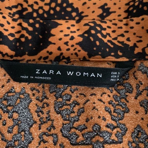 Very lovely rust colored python print dress by Zara. - Picture 4 of 5